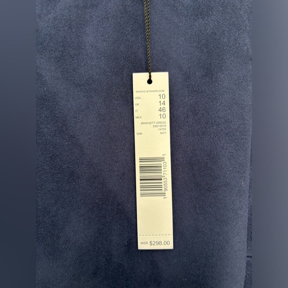 ELIE TAHARI BNWT | Faux suede shift dress | Size 10 - Picture 7 of 8
